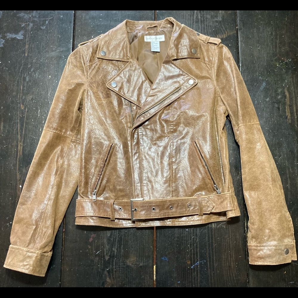 Newport News 100% leather jacket